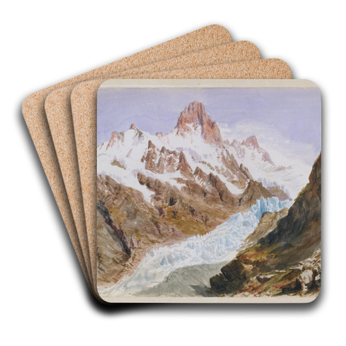 Splendid Mountain Watercolours Sketchbook - Cover by John Singer Sargent Art Drink Coaster set