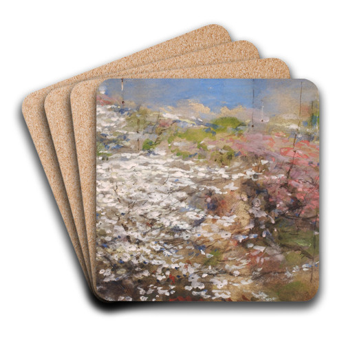 Field Of Blossoms by William Henry Holmes Art Drink Coaster set