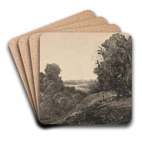 The Flight into Egypt by Rembrandt van Rijn Art Drink Coaster set