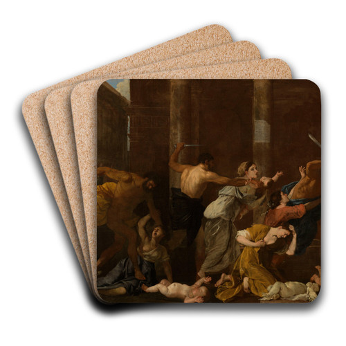 Le Massacre des Innocents by Nicolas Poussin Art Drink Coaster set