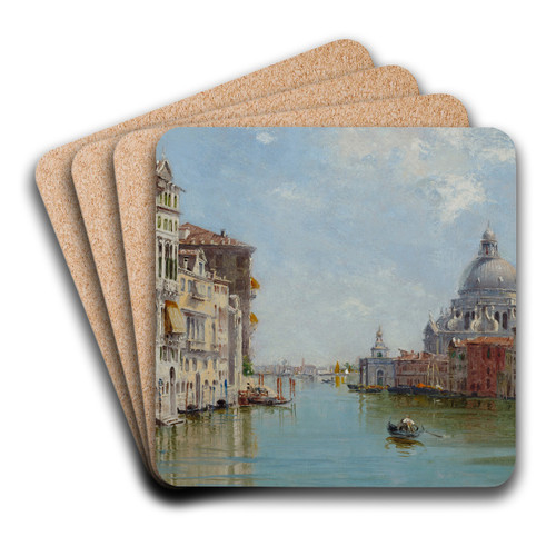 A Gondola near Santa Maria della Salute by Antonietta Brandeis Art Drink Coaster set