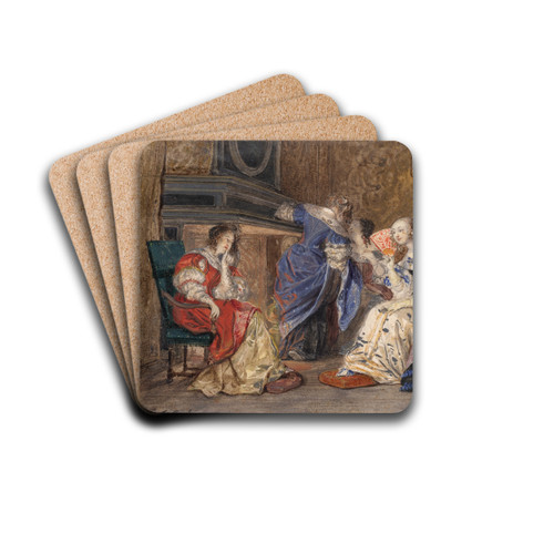 Women in an Interior by Paul Delaroche Drink Coasters - set of 4