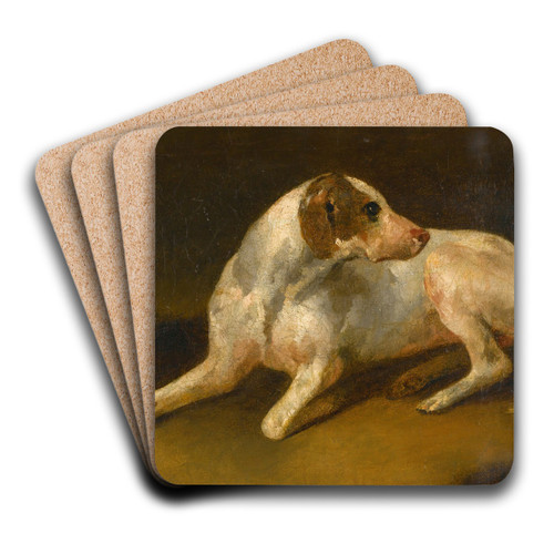Alert by Circle of Sir Edwin Henry Landseer Art Drink Coaster set