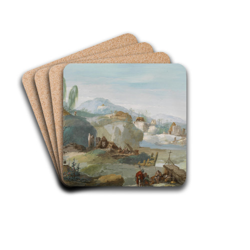 La Tebaide by Giuseppe Bernardino Bison Drink Coasters - set of 4