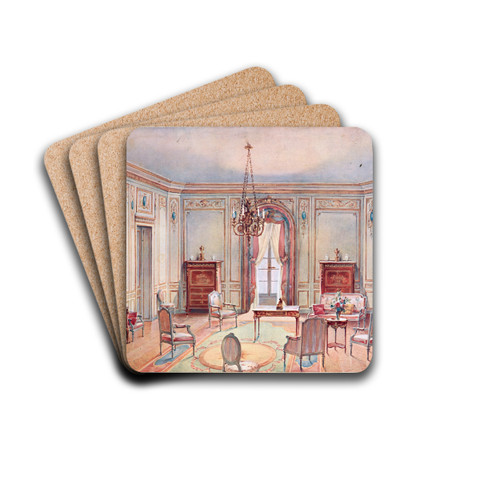 Grande salon Louis XVI. by Georges Rmon Drink Coasters - set of 4
