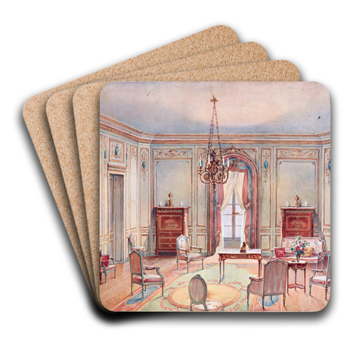Grande salon Louis XVI. by Georges Rmon Art Drink Coaster set