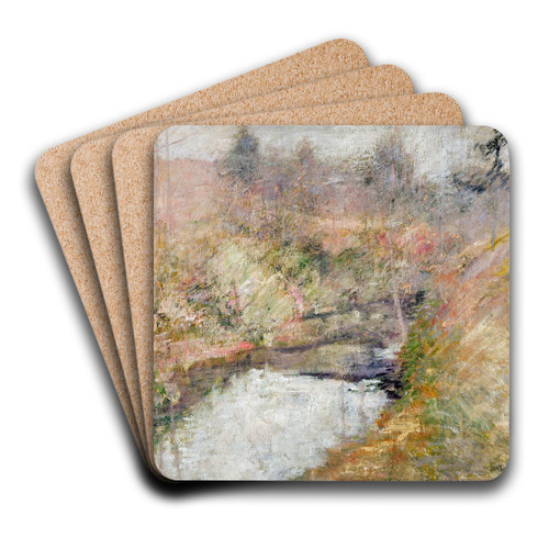 Hemlock Pool by John Henry Twachtman Art Drink Coaster set