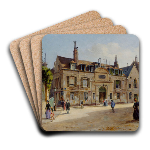 L'Ancien Hpital de la Piti, rue Lacpde by Paul-Joseph-Victor Dargaud Art Drink Coaster set