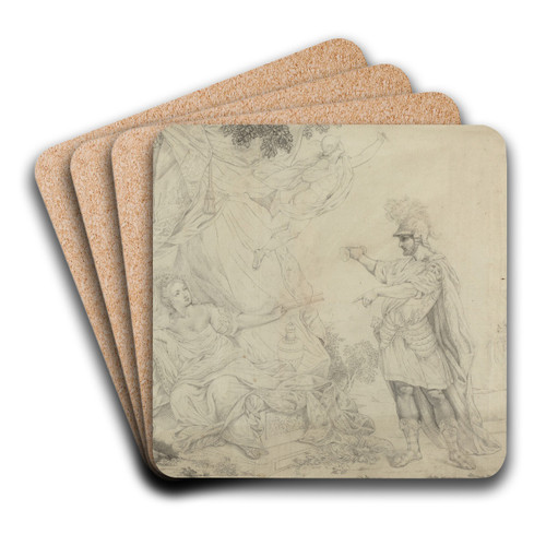Circe and Ulysses by French School Art Drink Coaster set