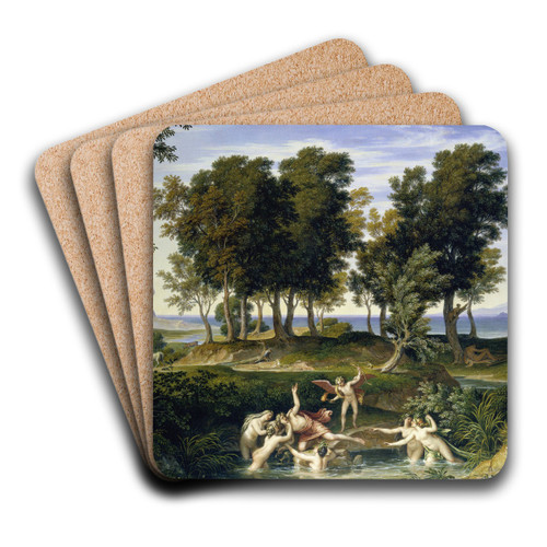 Landscape with the Rape of Hylas by Joseph Anton Koch Art Drink Coaster set