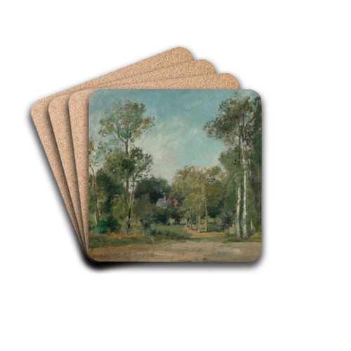 Paysage bois by Stanislas Lpine Drink Coasters - set of 4
