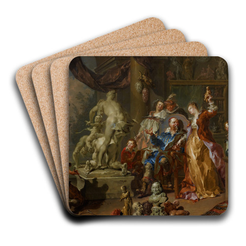 The sculptor's studio by Johann Georg Platzer Art Drink Coaster set
