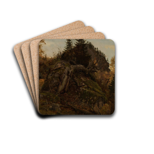Hststudie. Bjelland, Mandal by Amaldus Nielsen Drink Coasters - set of 4