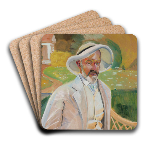 Self-portrait by Jacek Malczewski Art Drink Coaster set Self-portrait by Jacek Malczewski Art Drink Coaster set