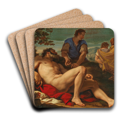 The Drunkenness of Noah by Aureliano Milani Art Drink Coaster set The Drunkenness of Noah by Aureliano Milani Art Drink Coaster set
