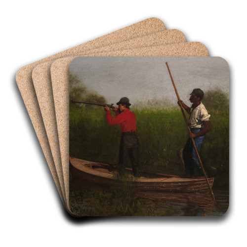 Rail Shooting on theDelaware by Thomas Eakins Art Drink Coaster set Rail Shooting on theDelaware by Thomas Eakins Art Drink Coaster set