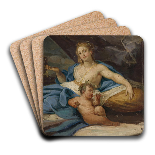 Reclining Venus by Placido Costanzi Art Drink Coaster set Reclining Venus by Placido Costanzi Art Drink Coaster set
