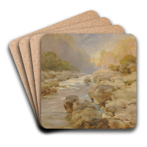 Unmodified Rock Creek, About 1910 by William Henry Holmes Art Drink Coaster set