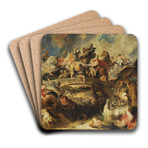 The Amazon Battle by Peter Paul Rubens Art Drink Coaster set