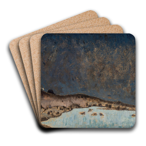 Landscape with clouds by Tadeusz Makowski Art Drink Coaster set Landscape with clouds by Tadeusz Makowski Art Drink Coaster set