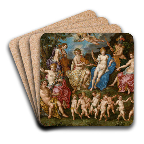 Parnassus by Hendrik de Clerck Art Drink Coaster set