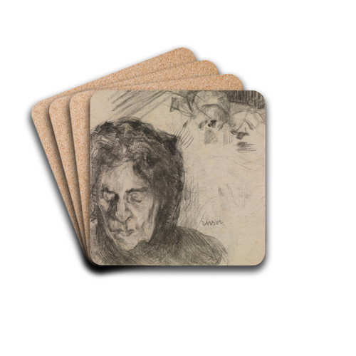 The Artist's Mother by James Ensor Drink Coasters - set of 4