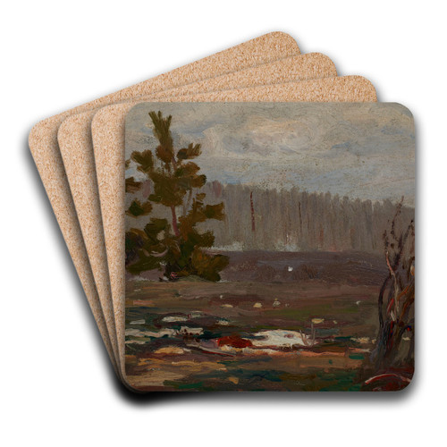 Grey Spring Day by Jan Stanislawski Art Drink Coaster set