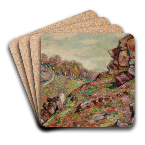 Hauteur de la Sdelle, paysage de la Creuse by Armand Guillaumin Art Drink Coaster set Hauteur de la Sdelle, paysage de la Creuse by Armand Guillaumin Art Drink Coaster set