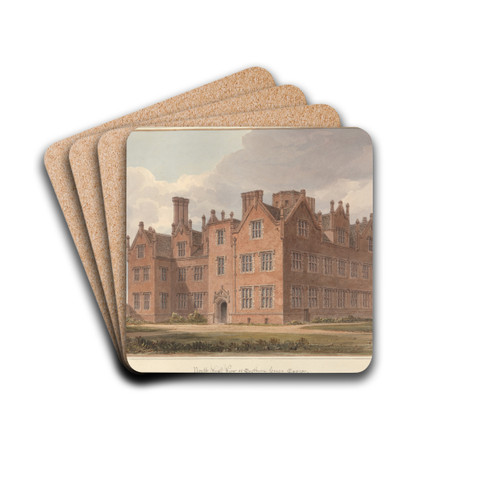 North West View of Eastbury House, Essex by John Buckler Drink Coasters - set of 4 North West View of Eastbury House, Essex by John Buckler Drink Coasters - set of 4