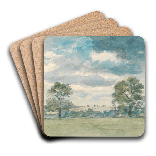 Summer Landscape by Lionel Constable Art Drink Coaster set