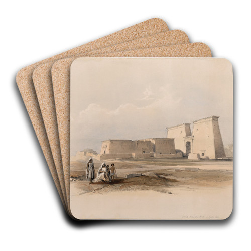 Dakke, in Nubia. Nov. 14th, 1836. by David Roberts Art Drink Coaster set
