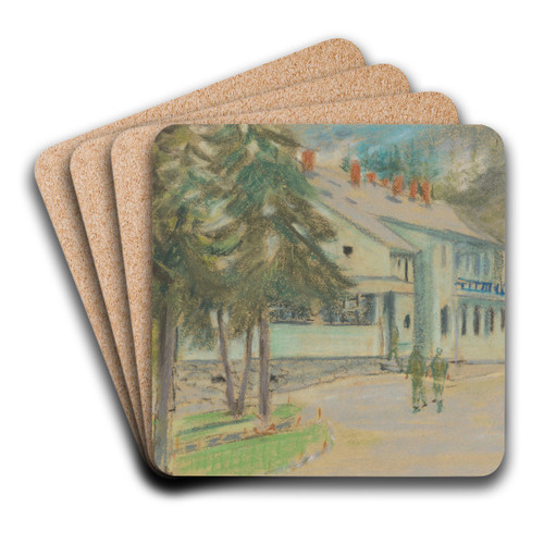 Barracks by Arnold Peter Weisz-Kubnan Art Drink Coaster set
