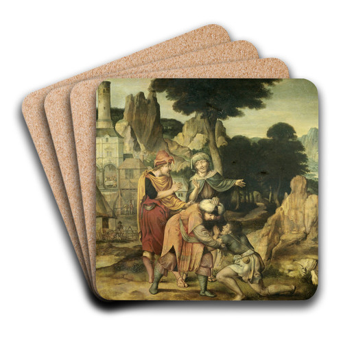 Parable of the Prodigal Son by Cornelis Massijs Art Drink Coaster set