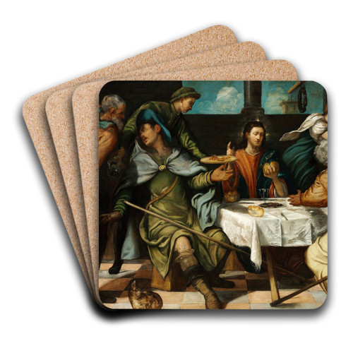 The Supper At Emmaus by Jacopo Tintoretto Art Drink Coaster set