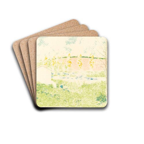 Landscape with a House (Paysage avec maison) by Ker Xavier Roussel Drink Coasters - set of 4 Landscape with a House (Paysage avec maison) by Ker Xavier Roussel Drink Coasters - set of 4