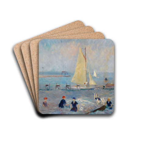 Seascape with Six Bathers, Bellport by William James Glackens Drink Coasters - set of 4