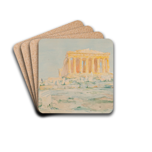 The Parthenon, West Faade by Henry Bacon Drink Coasters - set of 4