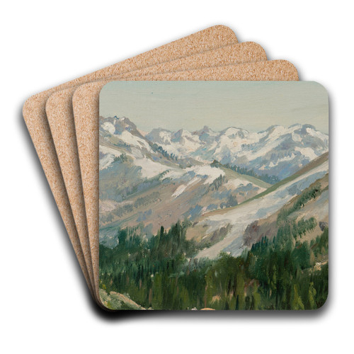 First Snow by William Franklin Jackson Art Drink Coaster set