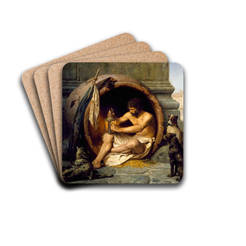 Diogenes by Jean-Lon Grme Drink Coasters - set of 4 Diogenes by Jean-Lon Grme Drink Coasters - set of 4