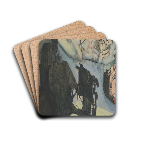 Camel Train by Jn Novk Drink Coasters - set of 4 Camel Train by Jn Novk Drink Coasters - set of 4
