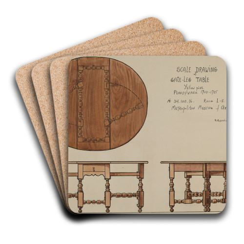 Gate-leg Table by M. Rosenshield-von-Paulin Art Drink Coaster set Gate-leg Table by M. Rosenshield-von-Paulin Art Drink Coaster set