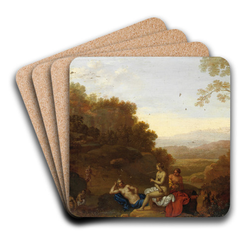 The Bath Of Diana by Daniel Vertangen Art Drink Coaster set The Bath Of Diana by Daniel Vertangen Art Drink Coaster set