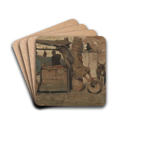 Moroccan Butcher by Theo van Rysselberghe Drink Coasters - set of 4