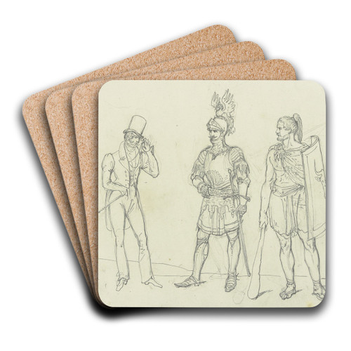Ein Herr, ein Ritter und ein Krieger by Friedrich Mosbrugger  Art Drink Coaster set