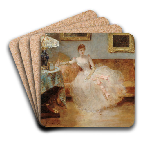 Le bal by Henri Gervex Art Drink Coaster set