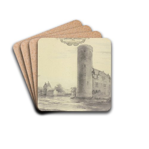 t' Huys Starkenburgh by Roelant Roghman Drink Coasters - set of 4