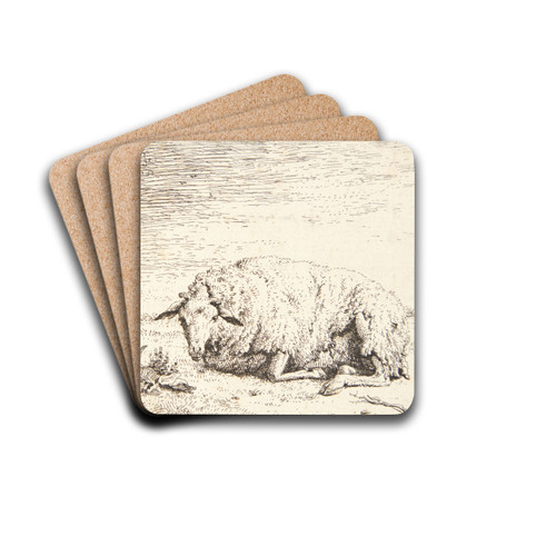 Liggende fr by Karel Dujardin Drink Coasters - set of 4