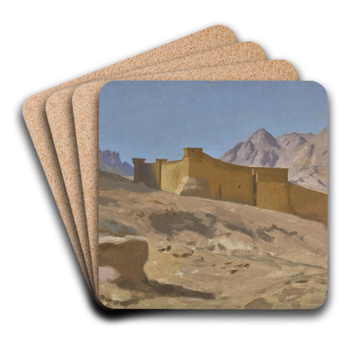 Le monastre de Sainte-Catherine by Jean-Lon Grme Art Drink Coaster set
