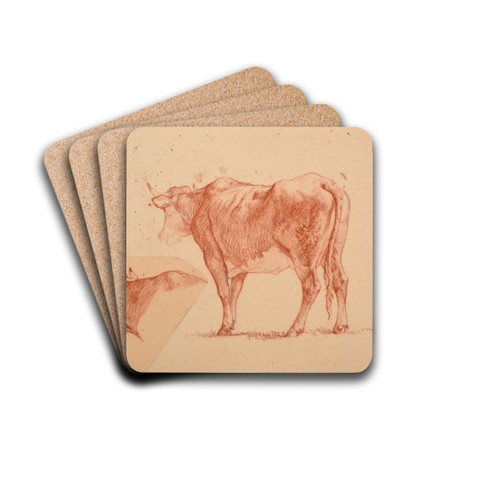 tudes de vaches by Jacques-Raymond Brascassat Drink Coasters - set of 4