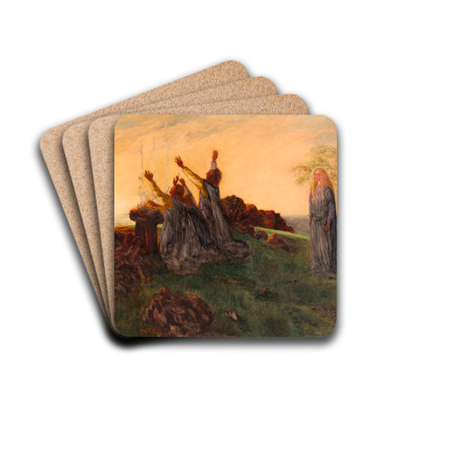 The Passing Of St. Brighid by Da Loria Norman Drink Coasters - set of 4 The Passing Of St. Brighid by Da Loria Norman Drink Coasters - set of 4